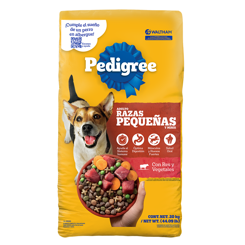 Pedigree croquetas para adulto de raza pequeña 20 kg