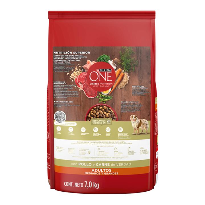 Purina One para adulto pollo y carne 7 kg