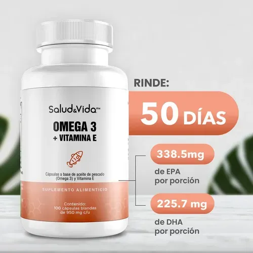 Salud&Vida Omega 3 con vitamina E 100 cápsulas