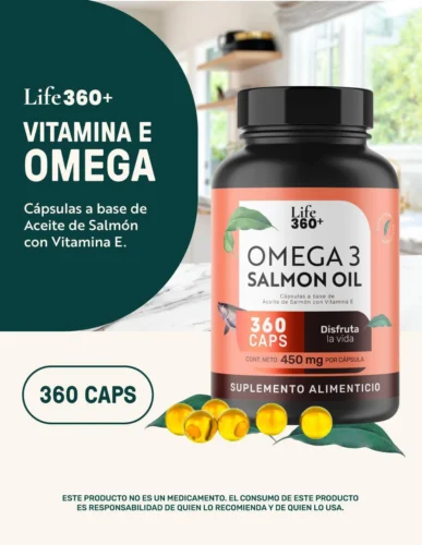 Life360 Omega 3 de salmón 365 cápsulas