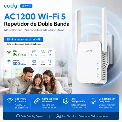 Cudy RE1200 repetidor WiFi 5 AC1200