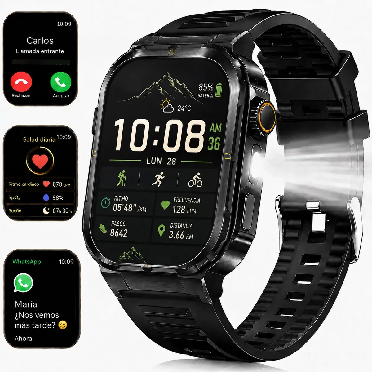 FUTUREM FM-70 con linterna y llamadas Bluetooth