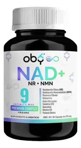 Oby NAD+ con NMN y NR, 60 cápsulas